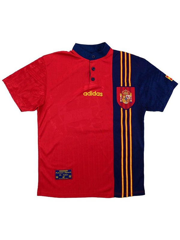 Espagne domicile maillot rétro uniforme de football premier maillot de football pour hommes 1996-1998